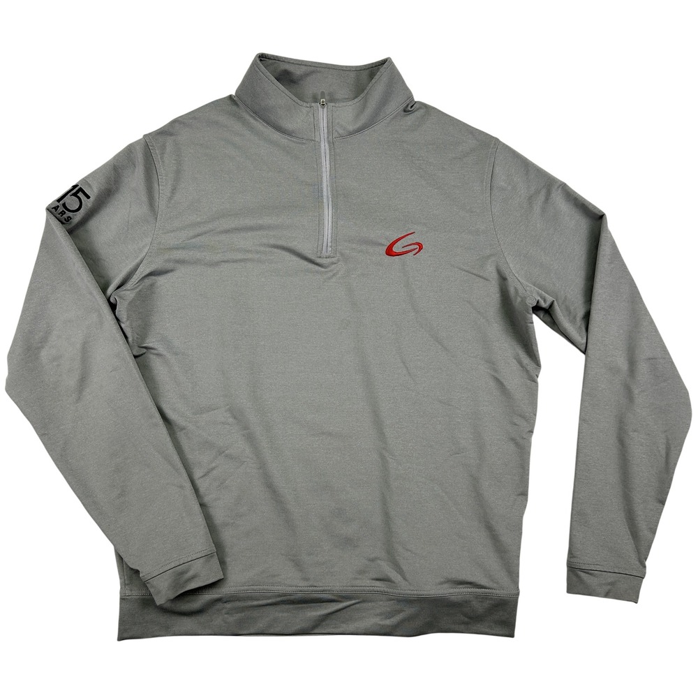 Peter Millar Sweatshirt Mens Medium Gray 1/4‎ Zip Pullover Golf Stretch